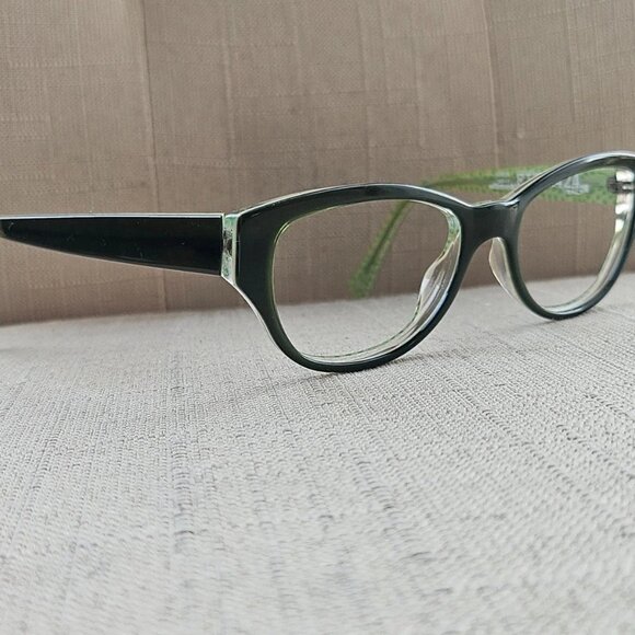 Lafont Women Glasses Frame ISSY & LA Black/ Green Tone Eyewear Made in France - Picture 2 of 12